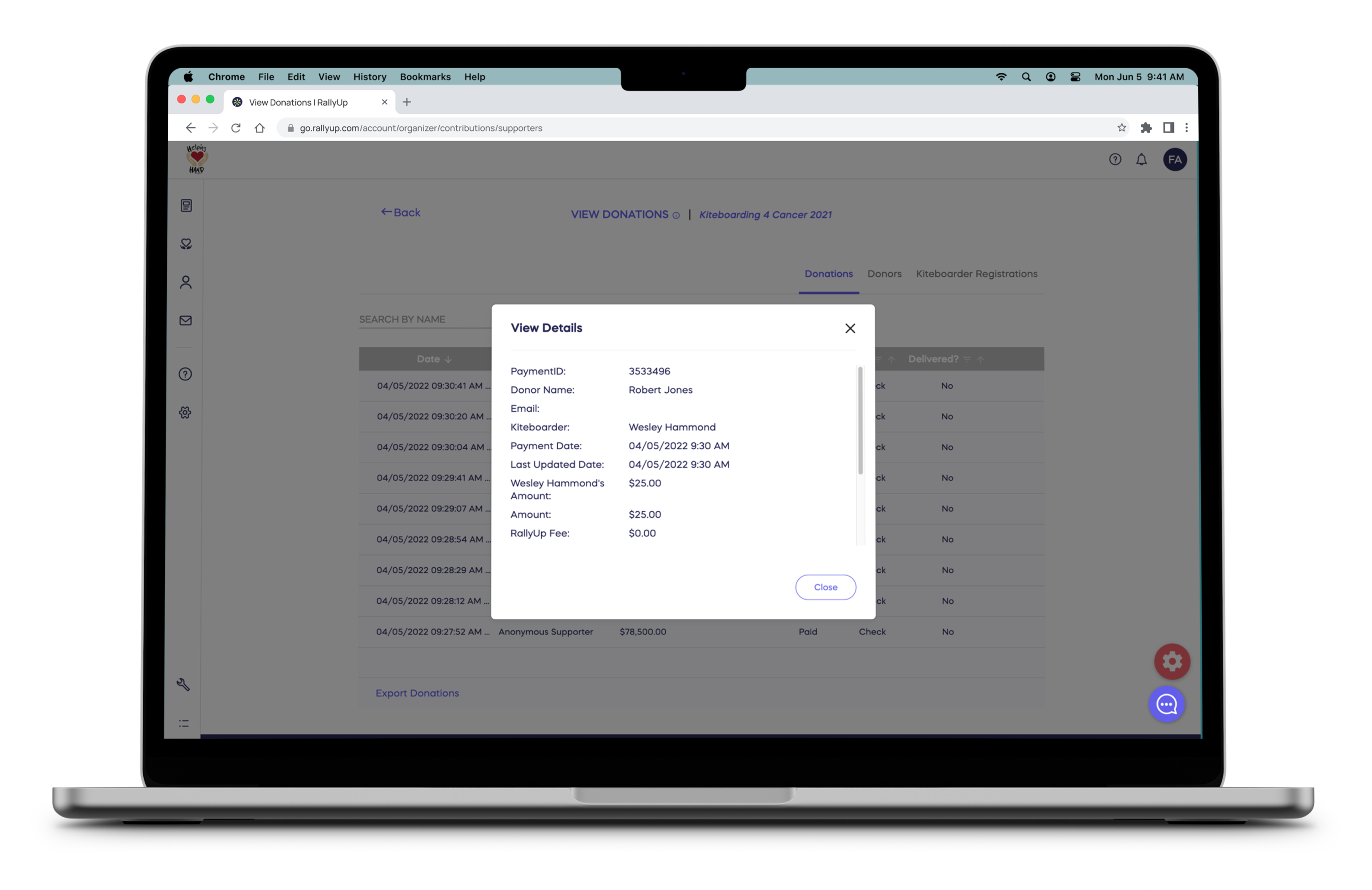 Before: transaction-only donor data